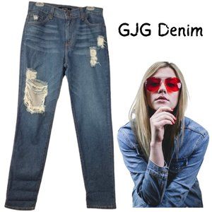 GJG DENIM Distressed Destroyed Jeans Women's 7 Jr